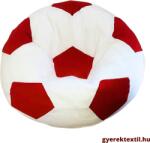  Babzsák foci fehér -piros (bzsffp08)