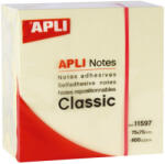 Apli Cub notite adezive Apli 75 x 75 mm 400 file galben (AL011597)