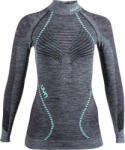 UYN Lady Ambityion UW Shirt LG SL Melange Turtle Neck, black melange-pink-aqua aláöltöző felső