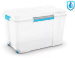 Keter Scuba Box XL kerekes láda, átlátszó/kék, 110L (8432000048503)