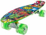 Action Penny board Action One, Cu roti luminoase, 22 cm, ABEC-7 PU, Aluminium Truck 90 kg, Cool bro Skateboard