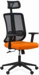  Scaun ergonomic de birou din plasă neagră, cu tetieră și brațe reglabile OFF 402 portocaliu
