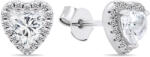 Brilio Silver Romantikus ezüst szív fülbevaló cirkónium kövekkel EA574W