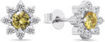 Brilio Silver Csillogó ezüst fülbevalók cirkónium kövekkel Virágok EA577WYL