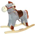  Calut balansoar din lemn si plus, Gri, 57 cm RB29594 Balansoar calut