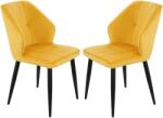 Kring Kubra szék, 2 darab, bársony, sárga