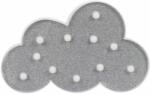 SHOPIENS Dekoratív felhő 11 Shopiens® csillogó LED izzóval, ezüst, 29 x 18 x 3 cm (ASH0308)