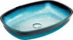 Mexen Araks üveg mosdó pultra helyezhetö 54 x 39 cm, kék - 2 (5907709159334)