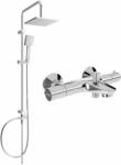 Mexen Nox Kád-Zuhany Szett - Termosztatikus, Króm (5907709180925)