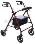 GM 4259 ACÉL Rollátor négy kerekű BORDÓ