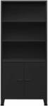 vidaXL Fekete ipari stílusú acél könyvespolc 80 x 32 x 180 cm (339631) - pepita