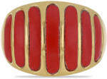  Arannyal Bevont Ezüst Gyűrű, Méret: 54-55 (Y51231/54)