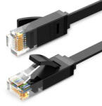 UGREEN Ethernet RJ45 lapos kábel, Cat. 6, UTP, 10m (fekete) (50178) - mi-one