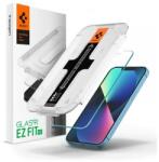 Spigen AGL03724 SPIGEN EZ FIT HD képernyővédő üveg (2.5D full cover, tokbarát, ultravékony, 0.2mm, 9H + segédkeret) ÁTLÁTSZÓ [Apple iPhone 13] (AGL03724)