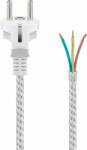 Goobay Cablu alimentare Schuko la fire deschise brodat 3m, Goobay G50504 (G50504)