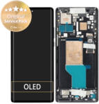 Motorola Edge 30 Ultra - LCD Kijelző + Érintőüveg + Keret (Interstellar Black) - 5D68C21260 Genuine Service Pack, Interstellar Black
