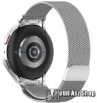  Okosóra milánói szíj - rozsdamentes acél, mágneses - 228mm hosszú, 20mm széles - EZÜST - SAMSUNG Galaxy Watch4 Classic / Watch4 / Watch5 / Watch5 Pro / Watch6 Classic / Watch6