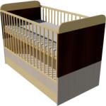  Ákos Trio baba kiságy 140×70 cm - Világos sonoma/bézs/mokka