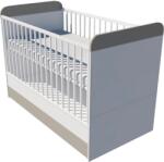  Ákos Duo baba kiságy 140×70 cm - Fehér/szürke