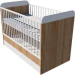  Ákos Duo baba kiságy 140×70 cm - Világos sonoma/fehér