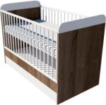  Ákos Duo baba kiságy 140×70 cm - Sötét sonoma/fehér