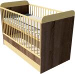  Ákos Duo baba kiságy 140×70 cm - Sötét sonoma/bézs