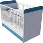  Ákos Duo baba kiságy 140×70 cm - Fehér/kék