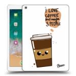 Picasee Husă neagră din silicon pentru Apple iPad 9.7" 2017 (5. gen) - Cute coffee