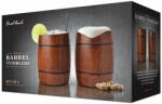 Final Touch Pahare de Lemn pentru Cocktailuri - Butoaie (2 x 350ml. ) Pahar