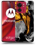 Picasee Husă neagră din silicon pentru Motorola Edge 40 - Black Gold