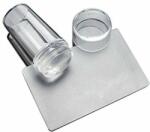  Nyomdázó stempli + lemez + kupak - átlátszó szilikon