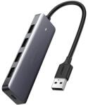 UGREEN USB HUB 4in1 (elosztó, 4 USB / Type-C aljzat, 16cm) SZÜRKE (50985B)