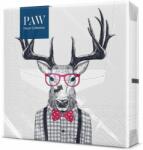 PAW papírszalvéta 33x33 cm 3 rétegű 20 lap/csomag Vidám szarvas