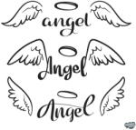 matrica. shop Angel felirat "1" szett matrica (30 cm)