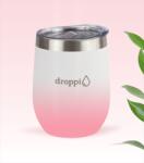 droppi Flipp hőtartó tumbler pohár fehér-pink (350ml) (drp-tmbl-wht-pnk-grad)