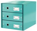 Leitz Suport cu 3 sertare, din carton laminat, LEITZ Click & Store - turcoaz (L-60480051)