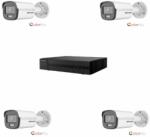 Hikvision HiWatch Kit 4 camere IP bullet full color lumina 30m, rezolutie 1080p, IP67 si NVR 4 canale (kit_4xDS-2CD1027G0-L+HWN-2104MH)
