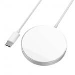 KAKU bezdrôtová magnetic incarcator pentru iPhone 12, MagSafe, 15W, USB-C, alb (KSC-512)