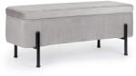 Bizzotto Banca tapiterie velur gri Irina 110x42x42 cm (0721573)