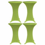 VidaXL Husă elastică pentru masă, 4 buc. , verde, 80 cm (279089)