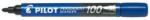 Pilot Set 12 markere permanente Pilot P100 diverse culori 2-4.5 mm varf rotund albastru (PSCA-100-L-P)