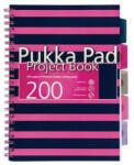  A4-es Pukka Navy Project Book Navy/Pink vonalas (5032608066701)