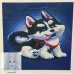 Számfestő 20X30Cm Színpompás "Baby Dog" Keret Nélküli (K52633-32101)