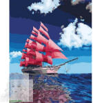 Számfestő 30X30 Cm Színpompás "Pink Ship" Keret Nélküli (K52640-33787)