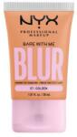 NYX Professional Makeup Bare With Me Blur Tint Foundation fond de ten 30 ml pentru femei 07 Golden