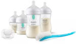 Philips Set pentru nou-nascuti, Philips Avent, 4 biberoane anticolici, 1 suzeta 1 perie de curatat, 2x 125 ml, 2x 260 ml, Natural Response, 0 luni+, Alb (SCD657/11)