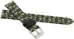 JVD Curea din poliuretan pentru copii, 16 mm, pestriță (verde/gri), cataramă argintie