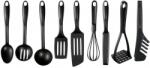 Tefal Комплект кухненски прибори Tefal Bienvenue K001S925, 9 части, пластмаса, подходящи за съдомиялна, топлоустойчиви, черни (K001S925)