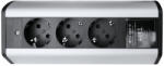 OMU system ARD20 3G asztalra rögzíthető elosztó 3x2+F schucko, ezüst, 250VAC 16A (ARD20 3G)