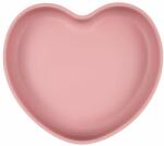 Canpol babies Szilikon tányér tapadókoronggal HEART, rózsaszínű